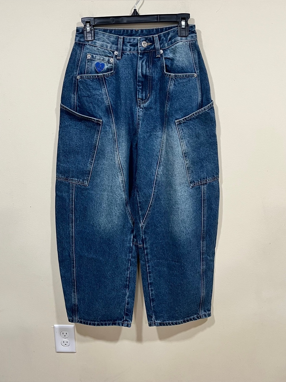 AELFRIC EDEN BAGGY BARREL JEANS women’s size 26 ballon jeans denim